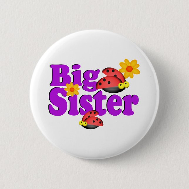 Big Sister Ladybug Button (Front)