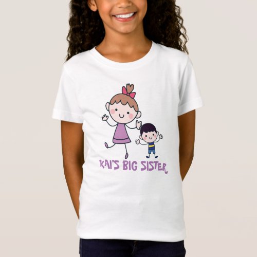 big sister little brother matching sibling T_Shirt