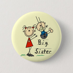 Big Sister Little Brother T-shirts and Gifts Pinback Button