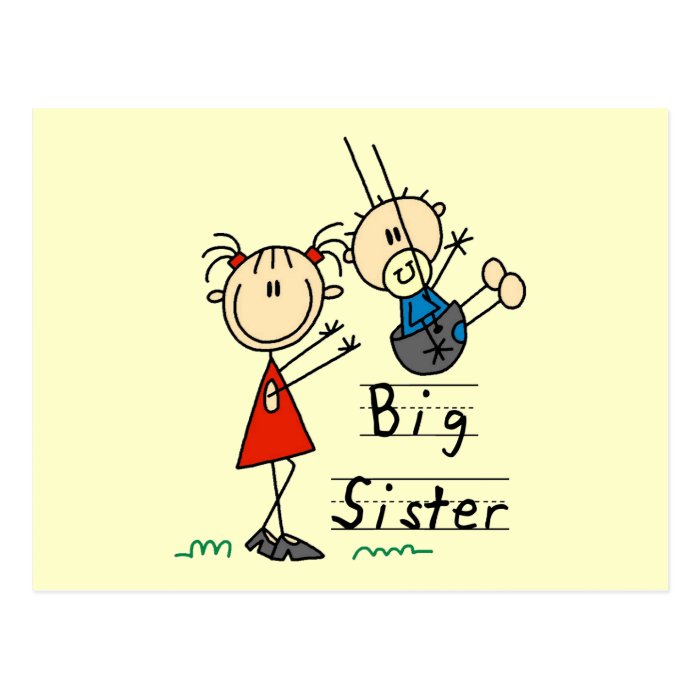 Big Sister Little Brother T shirts and Gifts Postcard