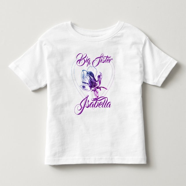 Big Sister Little Sister Orchid Toddler T-shirt (Front)