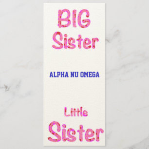 Big Sister Little Sister Sorority Invitation