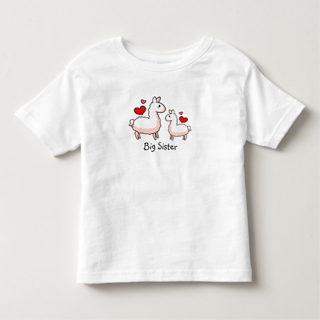 Big Sister Llama Toddler T-shirt (Front)