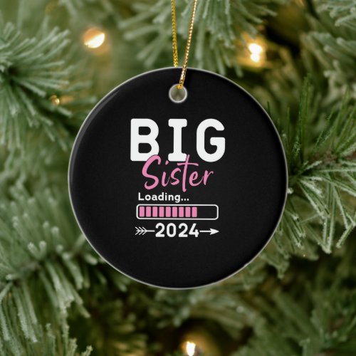 Big Sister Loading 2024 Promoted To Big Sister 20 Ceramic Ornament