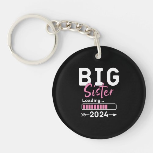 Big Sister Loading 2024 Promoted To Big Sister 20 Keychain