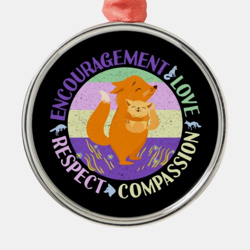 Big Sister Love _ Sibling Bonding Fox Metal Ornament