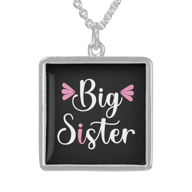 Big Sister, Lovely Sterling Silver Necklace (Front)