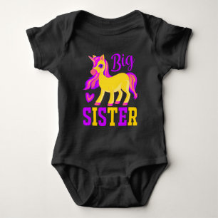 Big Sister Magical Unicorn Baby Bodysuit