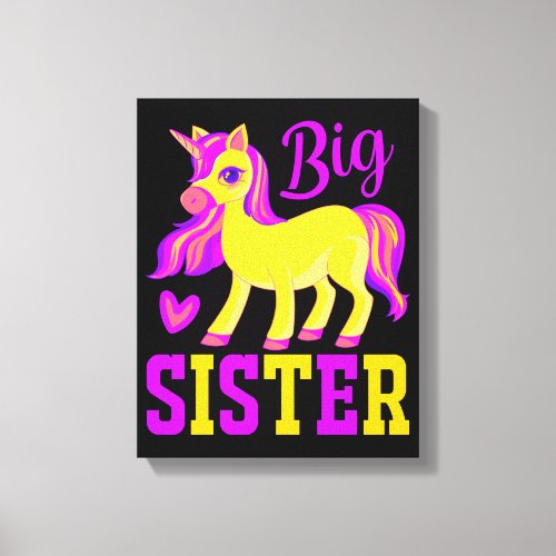 Big Sister Magical Unicorn Canvas Print