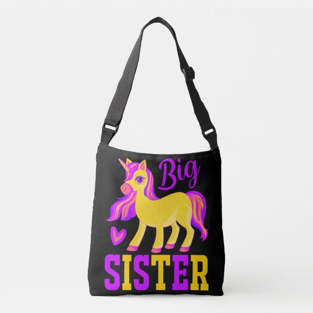 Big Sister Magical Unicorn Crossbody Bag (Front)