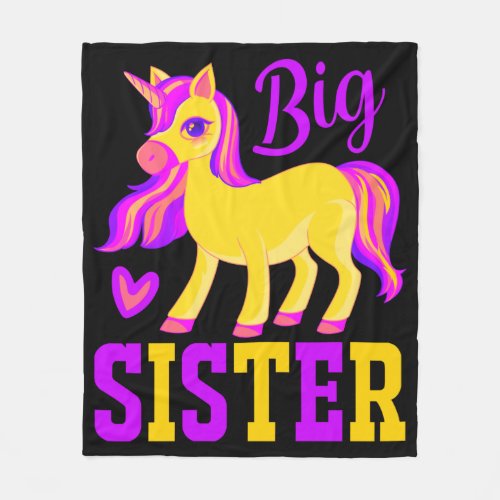 Big Sister Magical Unicorn Fleece Blanket