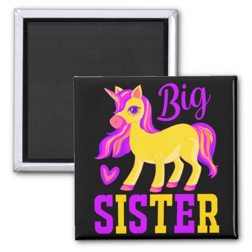 Big Sister Magical Unicorn Magnet