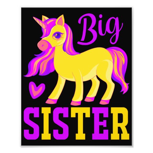 Big Sister Magical Unicorn Photo Print