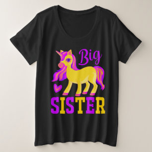 Big Sister Magical Unicorn Plus Size T-Shirt
