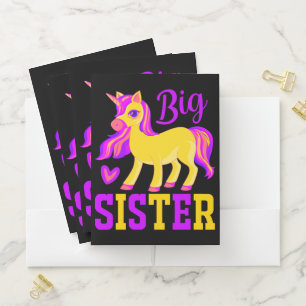 Big Sister Magical Unicorn Pocket Folder