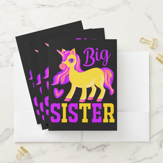Big Sister Magical Unicorn Pocket Folder (In Situ)