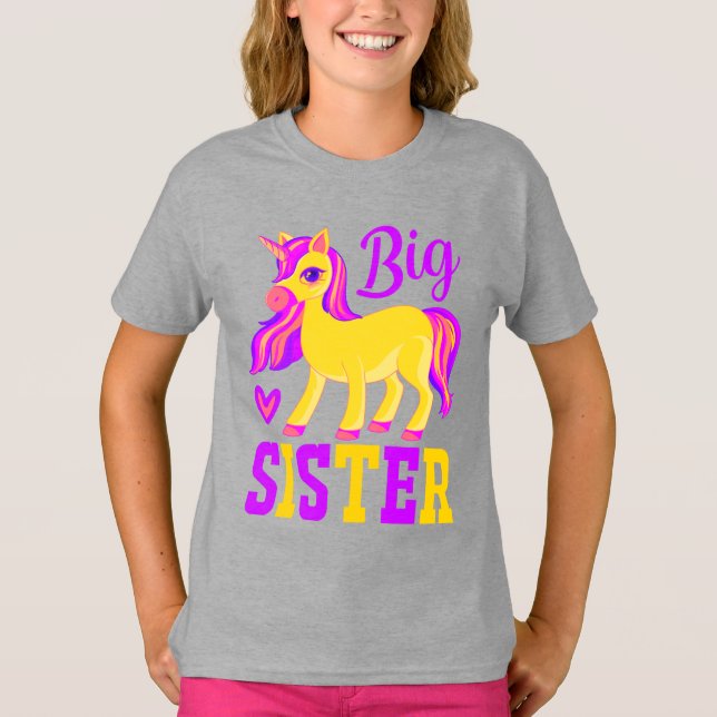 Big Sister Magical Unicorn T-Shirt (Front)