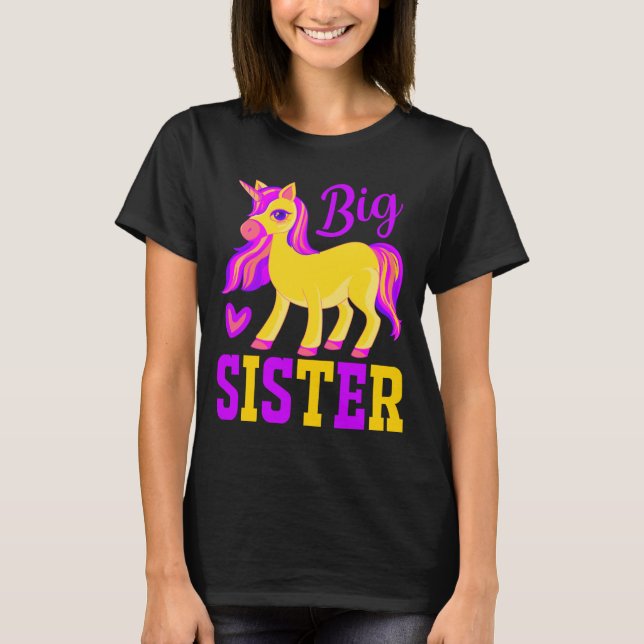 Big Sister Magical Unicorn T-Shirt (Front)