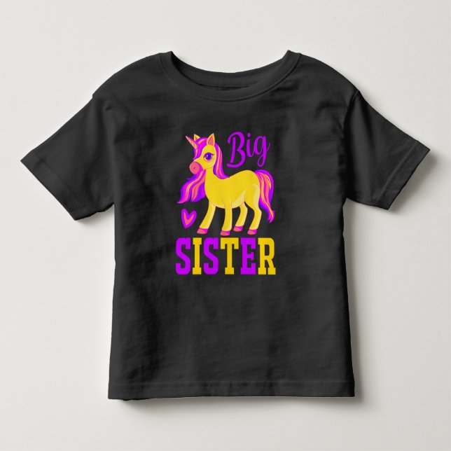Big Sister Magical Unicorn Toddler T-shirt (Front)