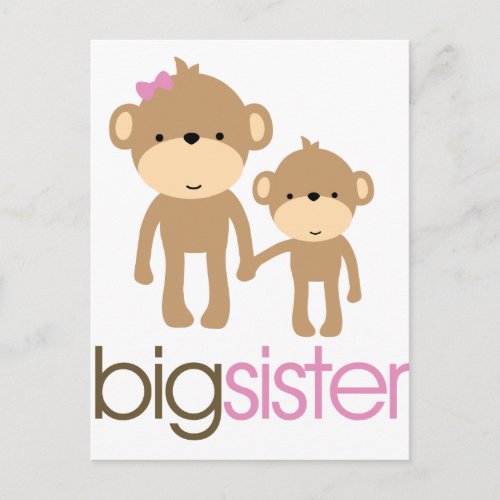 Big Sister Monkey Pregnancy Announcement T_shirt