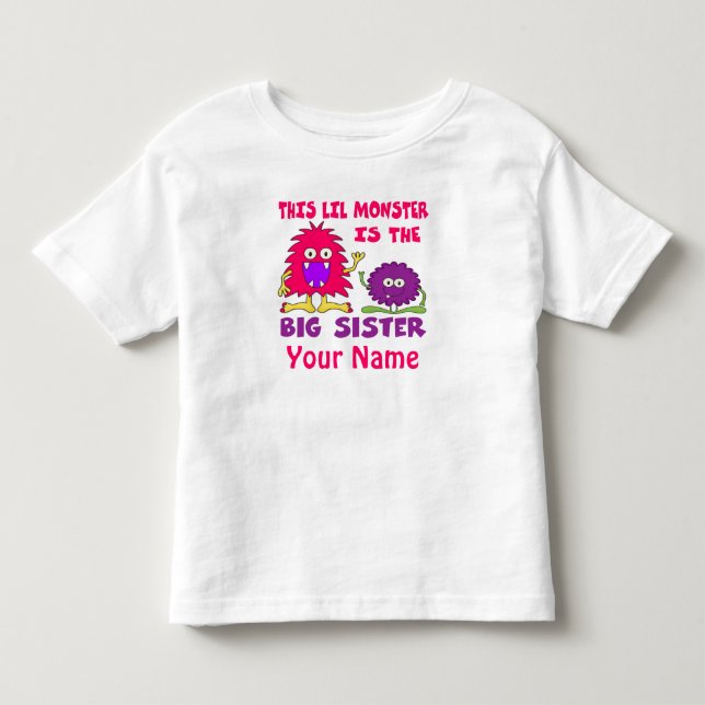 Big Sister Monster Personalized Shirt (Front)
