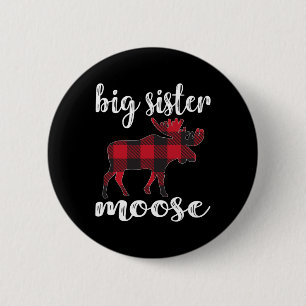 Big Sister Moose Matching Family Christmas Clothes Button