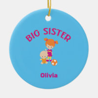 Big Sister Name with Baby Brother Year Custom 