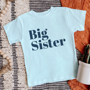 Big Sister Navy Matching Sibling Family Toddler T-shirt