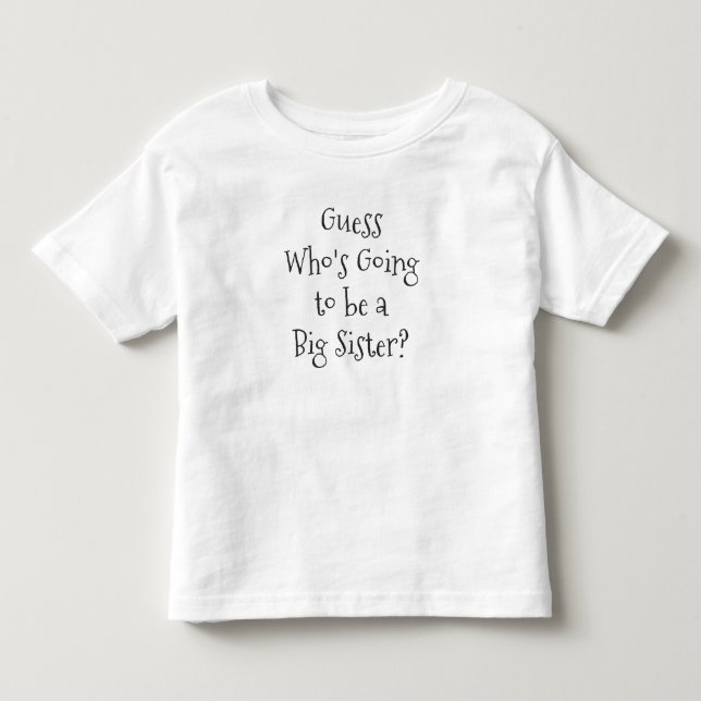 Big Sister New Baby Announcement Personalized Toddler T-shirt (Front)