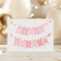 Big Sister New Baby Foil Card