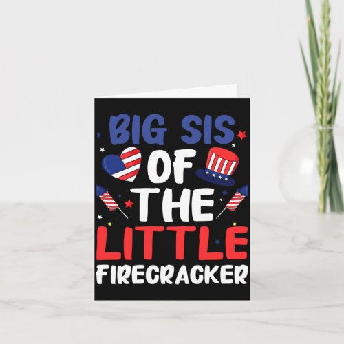 Big sister of the little firecracker funny family card