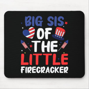 Big sister of the little firecracker funny family mouse pad