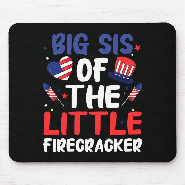 Big sister of the little firecracker funny family mouse pad (Front)