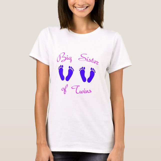 Big sister of twin boys T-Shirt (Front)