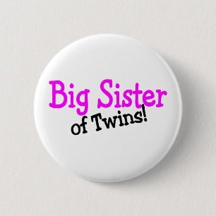 Big Sister Of Twins Button