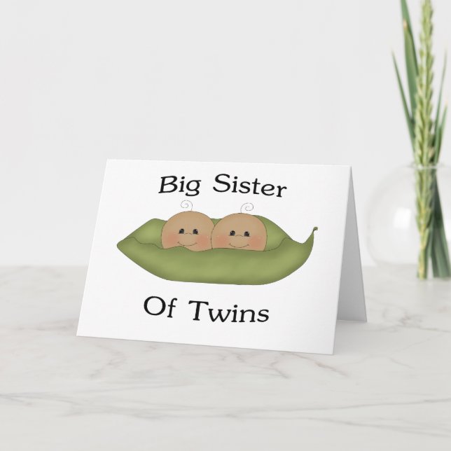 Big Sister Of Twins Card (Front)