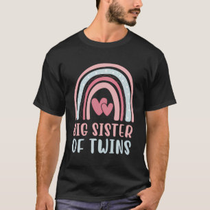 Big Sister Of Twins Rainbow Big Twin Sister T-Shirt