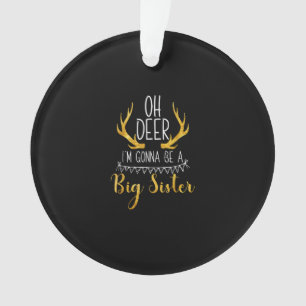 Big Sister Oh Deer Baby AnnouncemeAcrylic Ornament