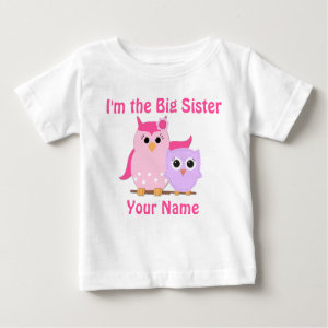 Big Sister Owl Personalized T Shirt