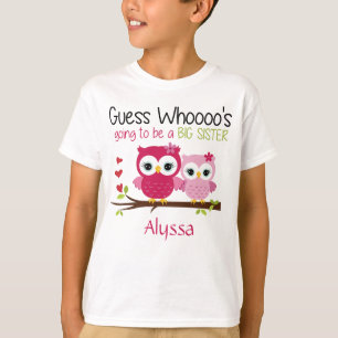 Big Sister Owl Personalized T-Shirt