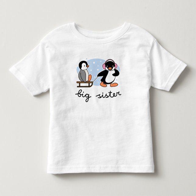 Big Sister Penguin Toddler T-shirt (Front)