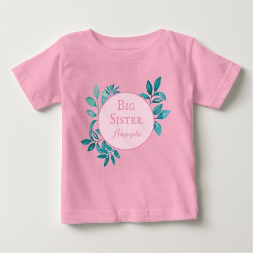 Big Sister personalized name Baby T_Shirt