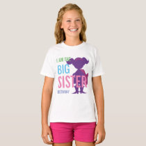 Big Sister Personalized Superhero Silhouette Girls T-Shirt