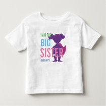Big Sister Personalized Superhero Silhouette Girls Toddler T-shirt