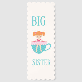 Big Sister Personalized Teacup Custom Text Bookmarks