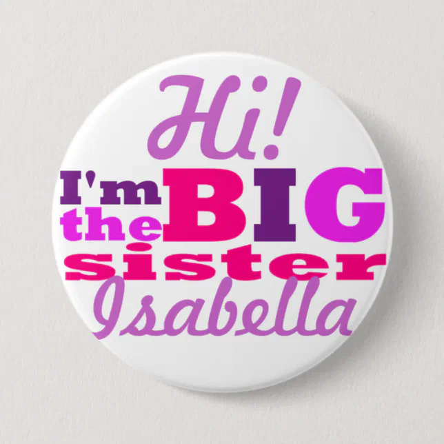 Big Sister Pinback Button Zazzle