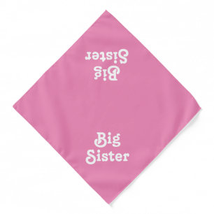 Big Sister pink and white custom cute dog pet Bandana