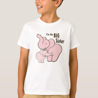 Big Sister Pink Elephant T-Shirt