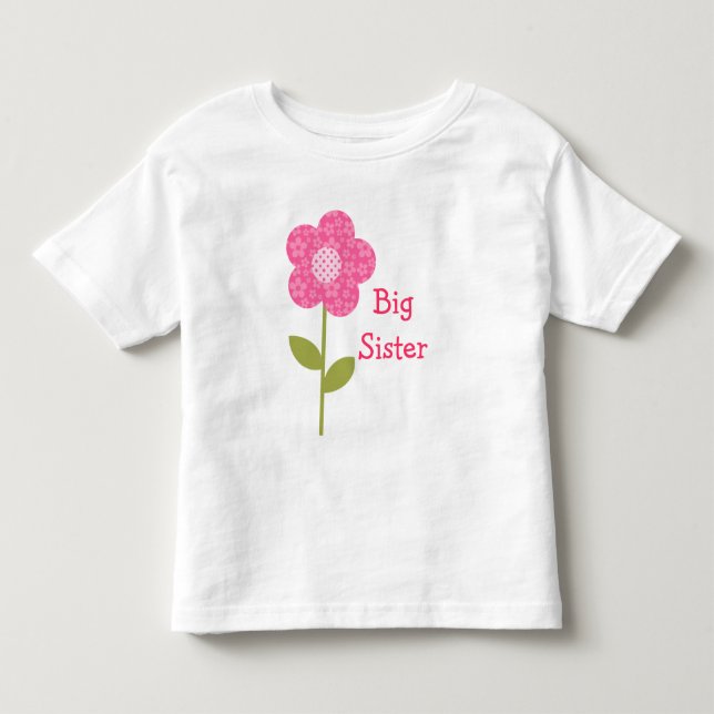 Big Sister Pink Flower Shirt (Front)