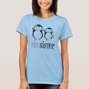 Big Sister Pink Penguin T-shirt